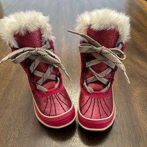 SOREL toddler girl winter boots, size 8.